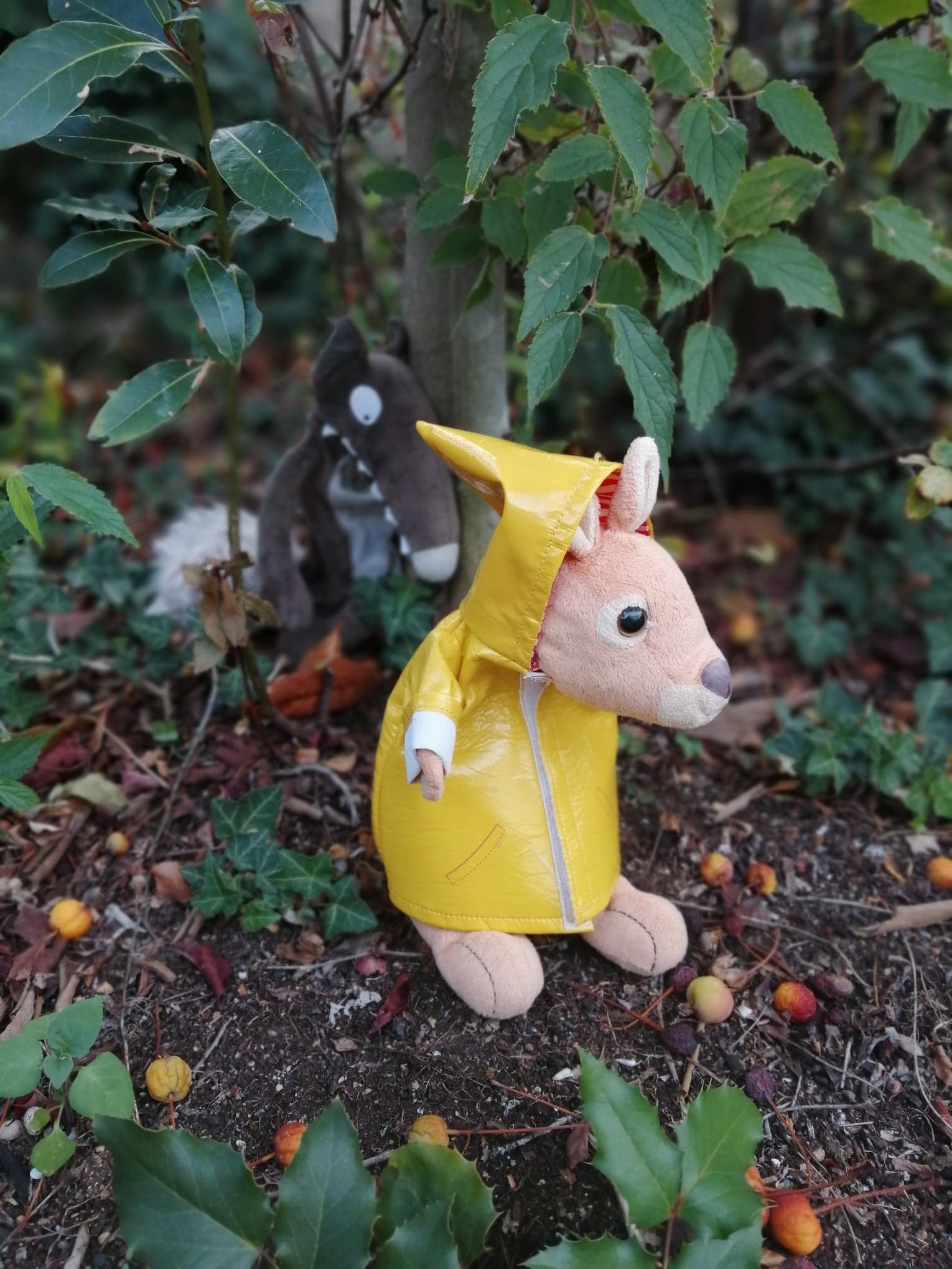 Hopla marionnette kangourou de Petits Bonds apprivoise sa peur du loup d'Halloween
