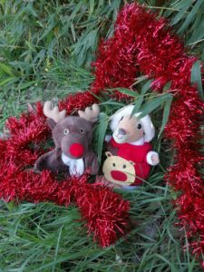 Hopla marionnette kangourou de Petits Bonds et le renne de Noël