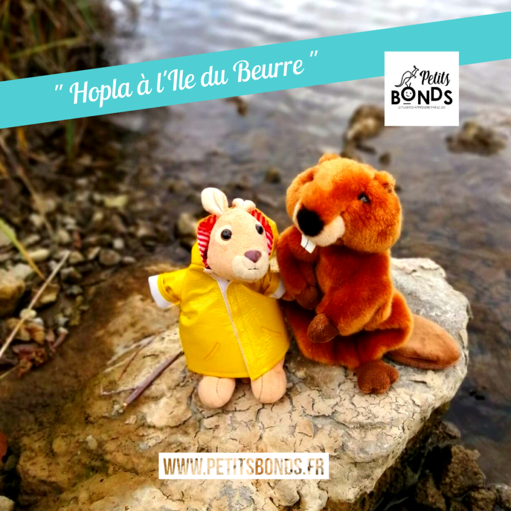 Hopla marionnette kangourou de Petits Bonds et Nestor le castor