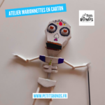 Hopla marionnette kangourou de Petits Bonds fabrique une marionnette à tige squelette à la médiathèque