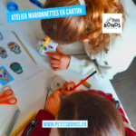 Hopla marionnette kangourou de Petits Bonds fabrique une marionnette à tige squelette à la médiathèque