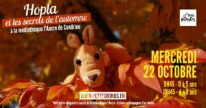 Hopla marionnette kangourou de Petits Bonds à la médiathèque l'Ancre de Condrieu le 22 octobre 2025