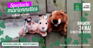 Hopla marionnette kangourou de Petits Bonds au marais de Lavours 24 mai 2026