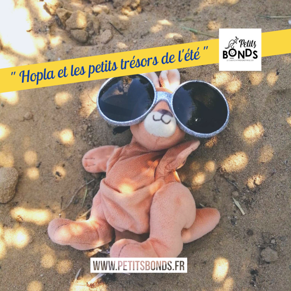 Hopla marionnette kangourou de Petits Bonds fête l'été, les vacances et la mer